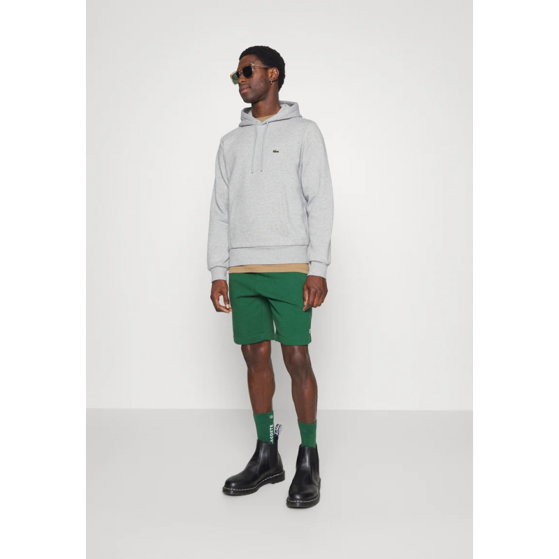 sweat à capuche gris lacoste