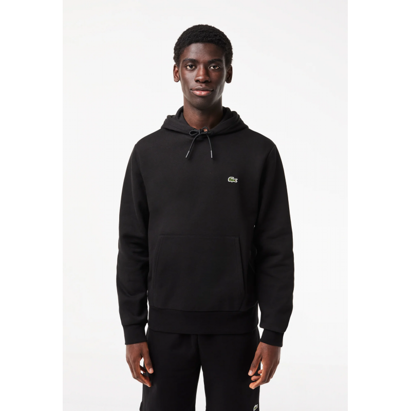 sweat à capuche noir lacoste